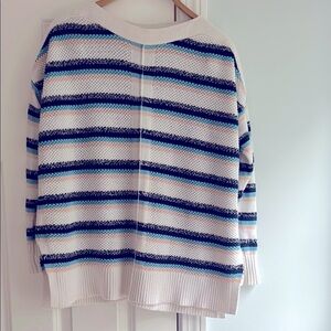 XS Loft top. Knitted stripes, with slits on the side.